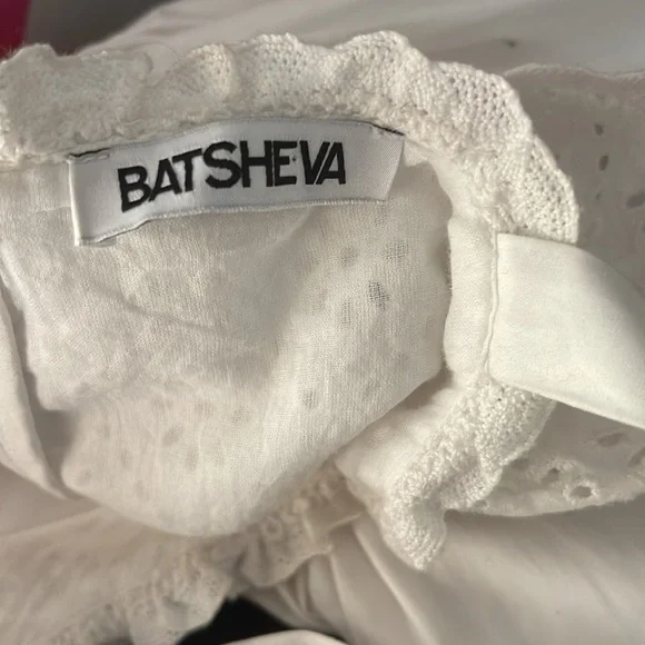 NWOT Batsheva Katja Dress White Broderie Anglaise Size 4 - Picture 3 of 6